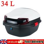 34L Motorcycle Top Box Motorbike Scooter Rear Luggage Universal Storage Case UK