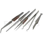 Set 5 Soldering Ring Tweezers Insulated Negative Locking Solder Tools Repairs
