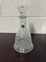Beautiful French Vintage Cristal d'Arques Glass Decanter - Unused