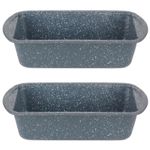 Russell Hobbs Set of 2 Loaf Tin Non-Stick Bread Pans Nightfall Stone PFOA-Free
