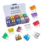 100PCS Standard Car Blade Fuses 2A 3A 5A 7.5A 10A 15A 20A 25A 30A 35A