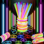 SHATCHI Glow Sticks Party Pack 100Pcs - in The Dark 100Pcs, Neon Colours