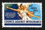1955 Council Against Intolerance with McClelland Barclay Art on Poster Stamp