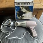 Vintage Moulinex Model 162 Hair Dryer Pink Cream 1960 Retro Hairdryer working 