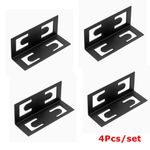 4PCS Black Boltless Shelving Upright Connectors Metal Coated Heavy Duty Rack