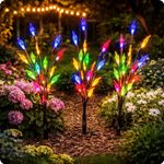 3 Pack LED Solar Powered Garden Branch Lights Outdoor Stake Firefly Patio Lamp