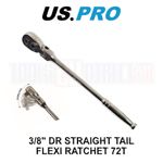 US PRO Tools 3/8"DR Straight Tail Flexi Ratchet 4122