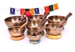Tibetan Singing Bowl set of 7 - Chakra Balancing yoga Bowls - Seven Chakra Set