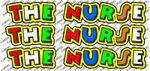 Valentino Rossi style text - "THE NURSE"  !! x3  stickers / decals - 5in x 1in