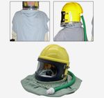 Sandblasting Helmet Adjustable Air feed Sand Blast Helmet, Sand Blasting Hood