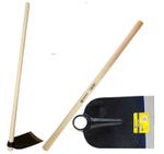 120 CM MARKSMAN WOODEN Beech Handle & 3 LB HOE HEAD Garden Digging Steel Tool