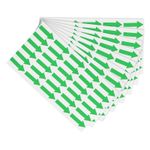 Small Arrow Sticker Label 1.2x0.5", 180 Pcs Adhesive Color Coding Sign, Green