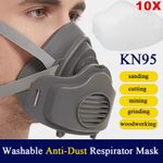Half Face Cover Respirator Mask for Painting Spray Welding Sanding Asbestos Mold