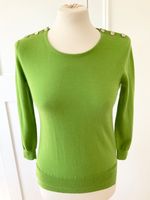 Joseph 100% cashmere jumper green silver buttons 3/4 sleeves vgc designer jumper