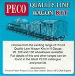 Peco Quality Line N Gauge Model Wagon Kits - KNR Range Selection BNIB