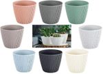 Plant Pots Indoor Outdoor Small Medium Large 7 Colours Modern Plastic Flowerpot
