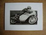 1964 Isle of Man TT Photo MOUNTED - Jim Redman 350 Honda @Keppel Gate -Junior TT