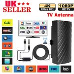 5600Miles Indoor HD Digital TV Antenna Aerial Signal Amplified 4K 1080P Freeview