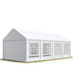 TOOLPORT 4x8m Marquee PVC 700 N Heavy Duty Gazebo Party Tent Canopy Garden white