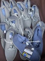 Job Lot – 7 Pairs Livergy Canvas Shoes / Trainers – Grey/Blue Colours – New
