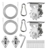 COOLYARD Shade Sail Hardware Kit Ratchet Winch 6 inches x 1.5 inches, Metal