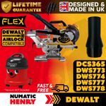 Numatic Henry Vacuum to DeWalt DCS365/DWS773/774/777/778 N/XJ/LX XPS XR Adapter