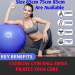 EXERCISE GYM BALL SWISS PILATES YOGA CORE 25CM, 75CM, 85CM  TRAINING ANTI-BURST
