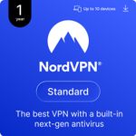 NordVPN Standard, 10 Devices, 1-Year, VPN & Cybersecurity, Digital Code