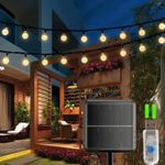 59FT 100 LED Ball Solar Light Party Fairy Outdoor Retro String Light PatioGarden