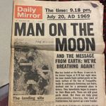 Daily Mirror 21 July 1969 Man On The Moon Apollo 11 Moon Landing Newspaper