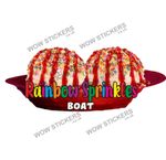 ice cream van sticker Rainbow Sprinkles Scoop Boat decal (choose size)