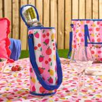 OHS Bottle Cooler Bag Fun Print Insulated Wine Cooling Carrier for Picnic