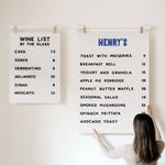 GEORGE & WILLY - Regular Hanging Menu Board x 2 with Magnetic Letters