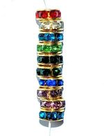 wholesale AAA GOLD faceted glass crystal rondelle spacer beads of 8 mm, 9 colour
