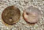 1776 & 1720 Zeelandia Dutch Republic 1 Duit Coin Study Pair Lion Colonial Money