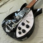 New 325  Ricken signature Black Electric Guitar Silver Hardware 6strings