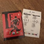 Liverpool FC V  Galatasary  Official Matchday Programme & Team Sheet