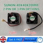 SUNON Maglev KDE1204PKVX DC12V 1.4W 4020 2 / 3 pin Silent Cooling Fan 40x40x20