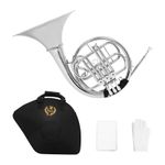 B-Flat Round Brass Instrument Polished Brass Instrument with Carrying Bag