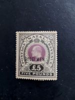 Natal 1902 £5  mauve /black  Specimen Sg144 MM Cv £275