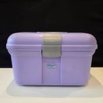 Johnson's Baby Nursery Storage Carry Case Box Purple Vintage Plastic