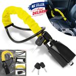 Seat Belt Lock Steering Wheel Lock Car Security Anti-Theft Device Yellow