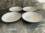 **NEW** Denby - Elements Black Pasta / Salad / Fruit Bowls Set of 4 *NEVER USED*
