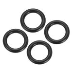 1.2" Metal O Ring, 4Pcs Seamless 304 Stainless Steel Rings Black 8mm x 30mm