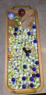 Job Lot of Vintage Glass Marbles - Various Colors & Sizes 145 In Total