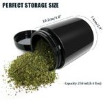 Large 250ml UV Glass Stash Jar Smell Proof Container Airtight Herb Storage Jars 