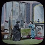 ANTIQUE Magic Lantern Slide CITY SPARROWS NO6 C1890 PHOTO VICTORIAN STORY ACTORS