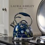 Laura Ashley 3L Stovetop Whistling Kettle for Gas,Induction Hob Stainless Steel