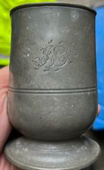 Antique Pewter Cup JSS