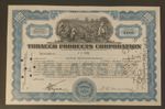 1931 Class A stock certificate for the Tobacco Products Corporation,